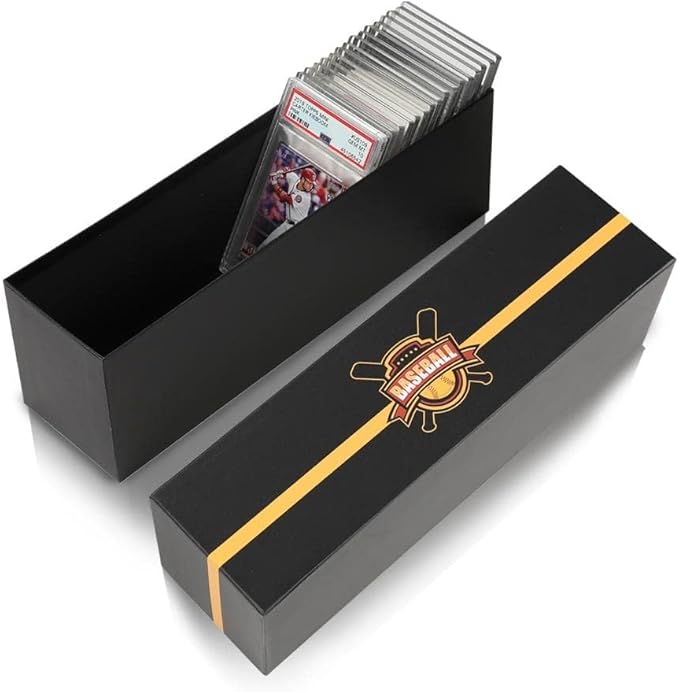 G-PLUS Graded Cards Holder Container Graded Card Storage Box Holds 50-55 Black Graded Card Box Graded Sports Card Storage Box by G-PLUS