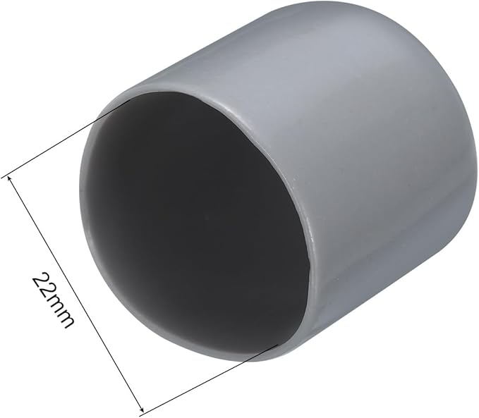 uxcell 20pcs Rubber End Caps 22mm(7/8") ID Vinyl PVC Round Tube Bolt Cap Cover Screw Thread Protectors Grey - Image 3