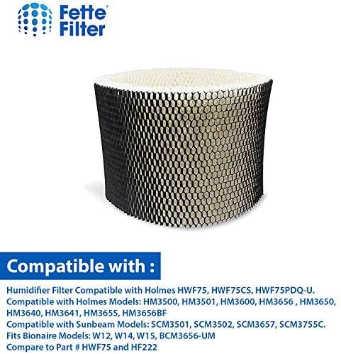 Fette Filter - HWF75 Replacement Wicking Filter Compatiable with Holmes Filter D HWF75 HWF75CS HWF75PDQ-U HF222 & Sunbeam Cool Mist Humidifier Models 3000 Series. Pack of 4 - Image 4