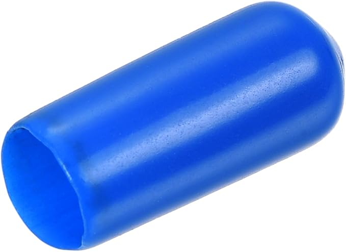 uxcell 20pcs Rubber End Caps 7mm ID Vinyl PVC Round Tube Bolt Cap Cover Screw Thread Protectors Blue by uxcell