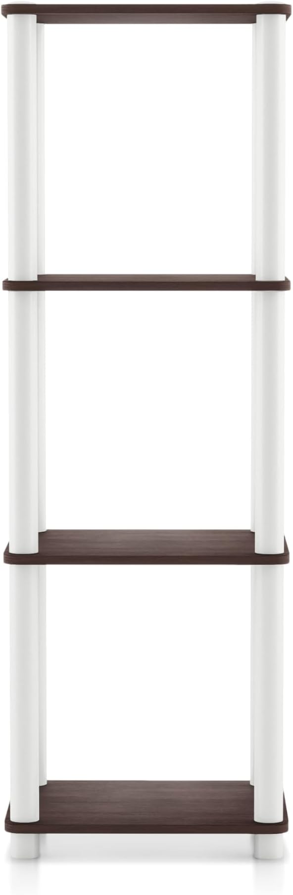 Homes: Inside + Out Apexa Modern 4-Tier Narrow Shelving Units, Collectibles Display Shelves, Easy Assembly Standing Shelf, Home Storage Organizer for Living Room, Bedroom, Office, Espresso - Image 11
