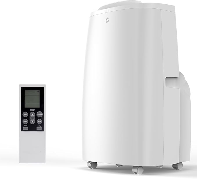 14,000 BTU Portable Air Conditioner with 3-in-1 Function - Cools, Fan, Dehumidifier for Room up to 700 sq.ft, 24H Timer, Remote Control, Ideal for Bedroom and Office by HOME