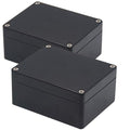 Junction Box, Zulkit Project Box IP65 Waterproof Outdoor Box ABS Plastic Electrical Boxes Electronic Enclosure Black 4.5 x 3.5 x 2.2 inch(115 x 90 x 55 mm)(Pack of 2) by Zulkit