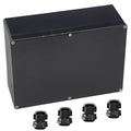 Junction Box IP65 Waterproof ABS Plastic Electrical Project Case Power Junction Boxes, Project Box with 4 PCS M16 Cable Glands 10.35x7.17x3.74 inch (263 x 182 x95 mm) by Otdorpatio
