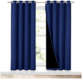 NICETOWN Full Shade Curtain Panels, Pair of Energy Smart & Noise Blocking Out Blackout Drapes for Apartment Window, Thermal Insulated Guest Room Lined Window Dressing(Royal Blue, 52 x 72 inch) by NICETOWN