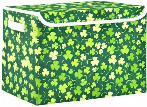 xigua St. Patrick's Day Storage Bins with Lids and Carrying Handle,Foldable Storage Boxes Organizer Containers Baskets Cube with Cover for Home Bedroom Closet Office - Image 8