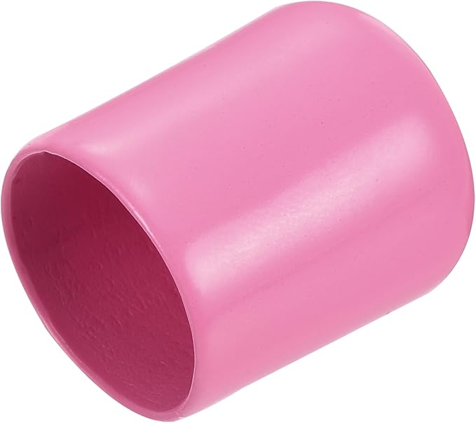 uxcell 20pcs Rubber End Caps 16mm(5/8 inch) ID Vinyl PVC Round Tube Bolt Cap Cover Screw Thread Protectors Pink by uxcell
