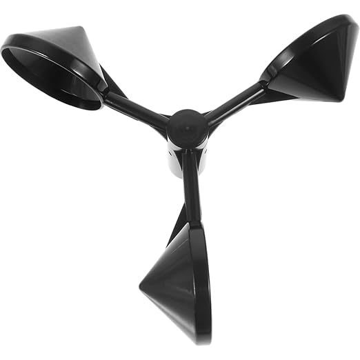 VANZACK Wind Direction Indicator 3-Cup Wind-Speed Sensor Anemometer Cover Air Flowing Cup Replacement Wind Anemometer Shell Wind Measure Device Abs Sensors Wind Indicator Part - Image 3