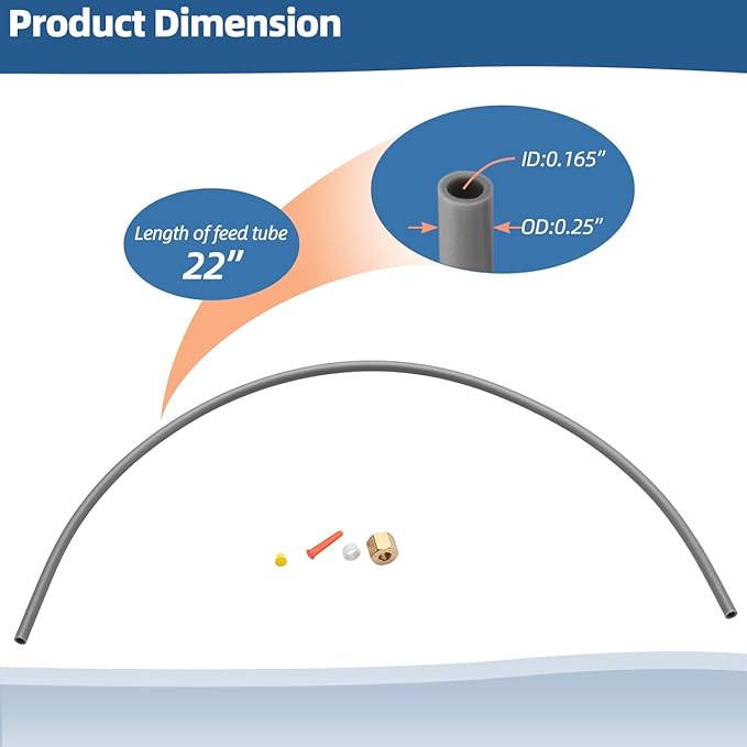 4335 Feed Tube Assembly with Compression Sleeve & Nut Compatible with Aprilaire Humidifier Models 400, 500, 600 Series Humidifier Parts & Accessories - Image 2