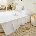 WenBags Lightweight Waterproof Flat Sheet 90 * 98 Inches King Size-Mattress Protector for Bed & Couch, Pet Hair Resistant Cover Ideal for Dogs & Cats, Perfect for Hotels & Hospitals(White) by WenBags