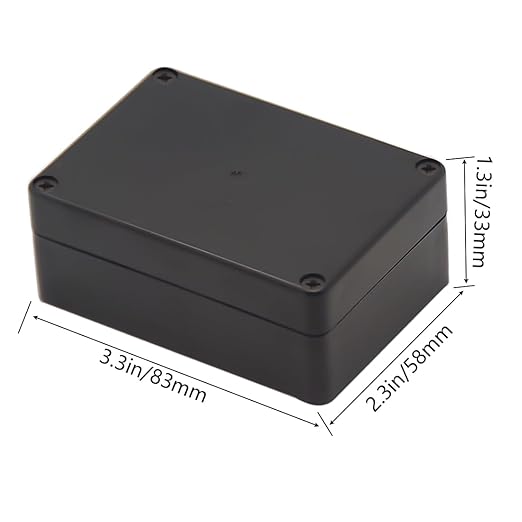 Junction Box, Zulkit Project Box IP65 Waterproof Outdoor Box ABS Plastic Electrical Boxes Electronic Enclosure Black 3.27 x 2.28 x 1.30(Pack of 4) - Image 2