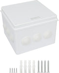 LeMotech Junction Box, ABS Plastic IP65 Waterproof and Dustproof, Universal Electrical Enclosure, Outdoor and Indoor Project Box 7.8X 7.8X 5.9 inch (200 x 200 x 150 mm) by LeMotech