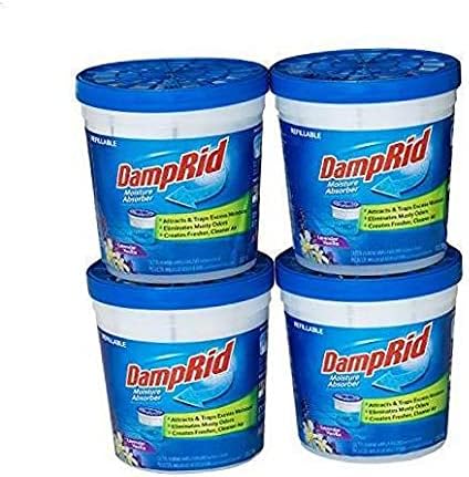 DampRid Lavender Vanilla Refillable Absorber Traps Moisture for Fresher, Cleaner Air, 4 Pack, Blue, 10.5 Ounces - Image 2
