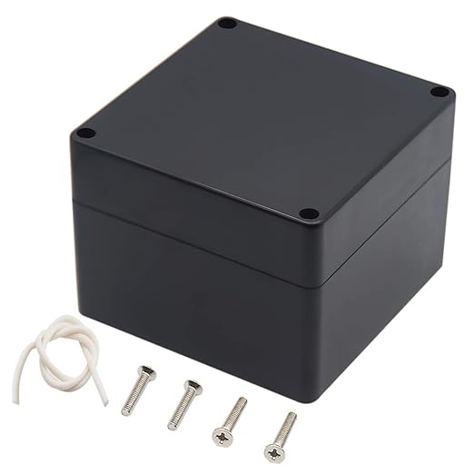 Junction Box, Zulkit Project Box IP65 Waterproof Outdoor Box ABS Plastic Electrical Boxes Electronic Enclosure Black4.7 x 4.7 x 3.5 inch(120 x 120 x 90 mm)(Pack of 2) - Image 9