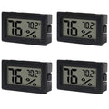 4 Pack Mini Hygrometer Thermometer Digital Electronic Temperature Humidity Meters Gauge Indoor Humidity Monitor LCD Display Fahrenheit (℉) for Greenhouse,Garden,Cellar,Closet,Humidors by DWEII