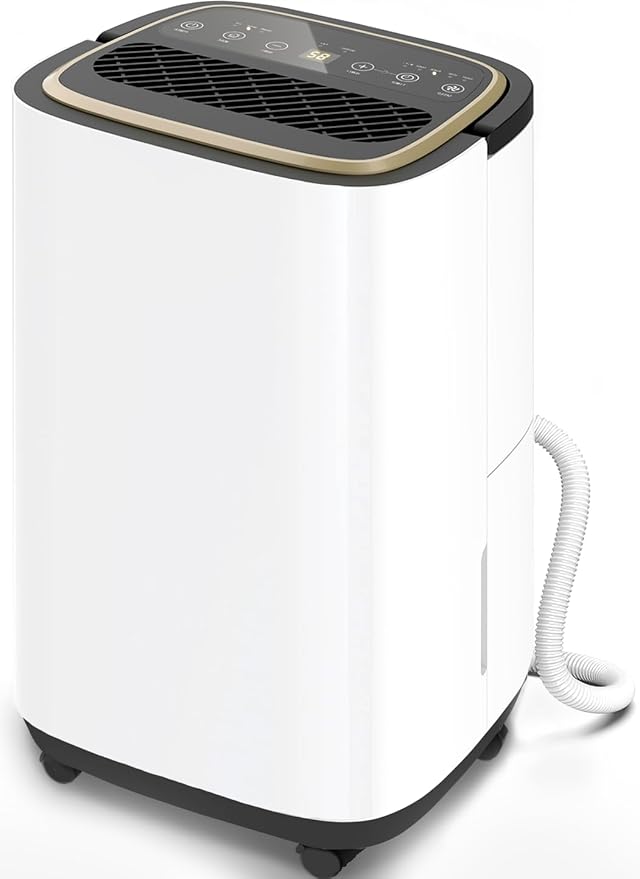 5000 Sq.Ft Dehumidifier for Basement with Drain Hose, 52 Pint Large Best Compressor Dehumidifiers for Home or Garage, Smart Humidity Control, 24H Timer & Child Lock, Ideal for Large Rooms, Garage by Tehanld