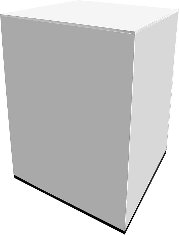 Marketing Holders Acrylic Display Riser Box 12" x 12" x 16" White with Black Base Versatile Tall Retail Product Riser or Wedding Floral Centerpiece Pedestal by MarketingHolders