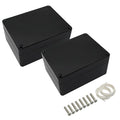 LeMotech ABS Plastic Electrical Project Case Power Junction Box, Project Box Black 4.5" x 3.5" x 2.2" (115 x 90 x 55 mm)(Pack of 2) by LeMotech