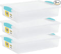 Tribello Plastic Storage Containers With Lids For Organizing, 6 Quarts - (Large - 14 x 11 x 3) by Tribello