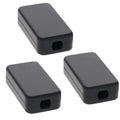 Fielect 1.57 x 0.79 x 0.41 inch Dustproof Electronic Junction Box Plastic Enclosure Project Box for Electronic Projects ABS Black 3Pcs by Fielect