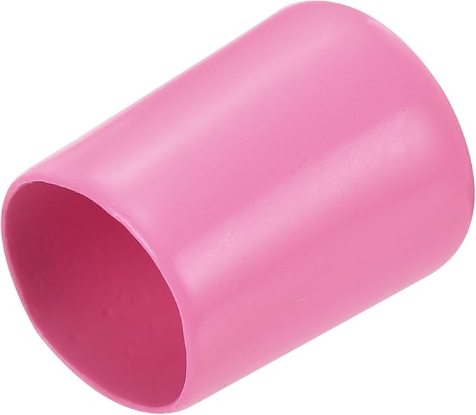 uxcell 20pcs Rubber End Caps 15mm ID Vinyl PVC Round Tube Bolt Cap Cover Screw Thread Protectors Pink by uxcell