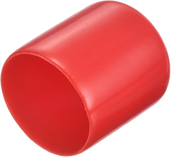 uxcell 20pcs Rubber End Caps 21mm ID Vinyl Round Tube Bolt Cap Cover Thread Protectors Red by uxcell