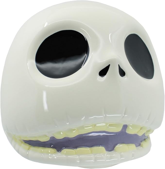Enesco Disney Ceramics the Nightmare Before Christmas Jack Skellington Sculpted Cookie Jar, 7 Inch, Multicolor - Image 2