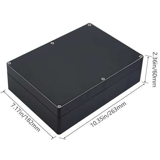 Project Box IP65 Waterproof Junction Box ABS Plastic Electrical Boxes DIY Electronic Project Case Power Enclosure 10.35x7.17x2.36 inch (263 x 182 x60 mm) - Image 2