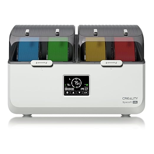 Creality Space Pi X4L Filament Dryer Box,4 Spools Filament Storage Box with Dual Independent Heating Chambers,200W PTC Heats Up to 75°C Rapid Drying for PLA,PETG,TPU,ABS,PET,PC,ASA,PA by Creality