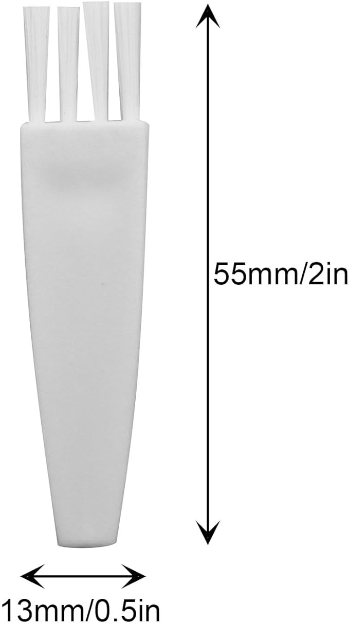 2pcs White Plastic Dusting Small Brush Electrical Brush Humidifier Cleaning Small Brush Diamond Pigment Tip Brush - Image 4