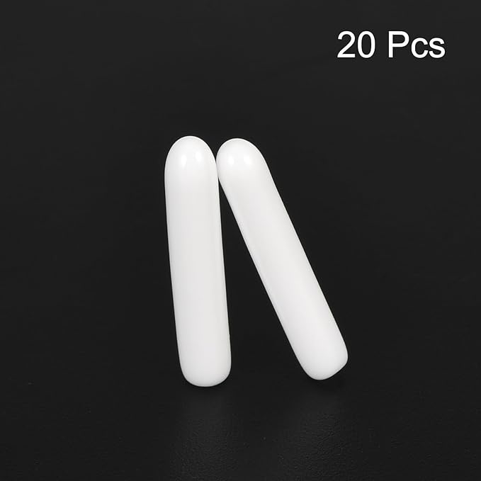 uxcell 20pcs Rubber End Caps 1.5mm(1/16") ID Vinyl Round End Cap Cover Screw Thread Protectors White - Image 2