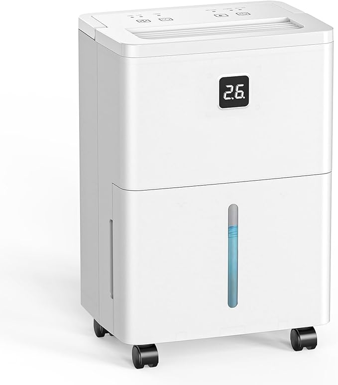 DEVERSE Max 25 Pints Dehumidifier for Home/Bedroom/Basement, 3000 Sq.Ft Coverage, with Drain Hose, Smart Humidity Control & Large Tank by StayDryBreatheFree