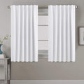 H.VERSAILTEX White Curtains Thermal Insulated Window Treatment Panels Room Darkening Privacy Assured Drapes for Living Room Back Tab/Rod Pocket Bedroom Draperies, 52 x 54 Inch, 2 Panels by HVERSAILTEX