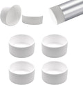 2-1/2" (62.5mm) Silicone Chair Leg Floor Protectors, Rubber Chair Leg Caps, Non-Slip Furniture Pads Round Chair Feet Covers End Caps for Hardwood Floors, Patio & Table Foots, White (4PCS) by EASYEAH