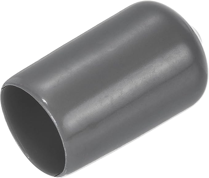 uxcell 20pcs Rubber End Caps 12mm(1/2") ID Vinyl PVC Round Tube Bolt Cap Cover Screw Thread Protectors Dark Grey by uxcell