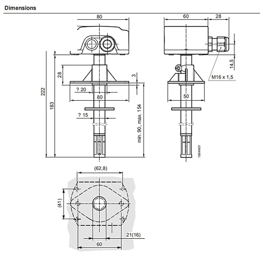Duct Mounting Temperature and Humidity Sensor (Temperature: Range: -35°C to 35°C) for HVAC, Paper Industries, Laboratories, Textiles Model: QFM2171 - Image 3