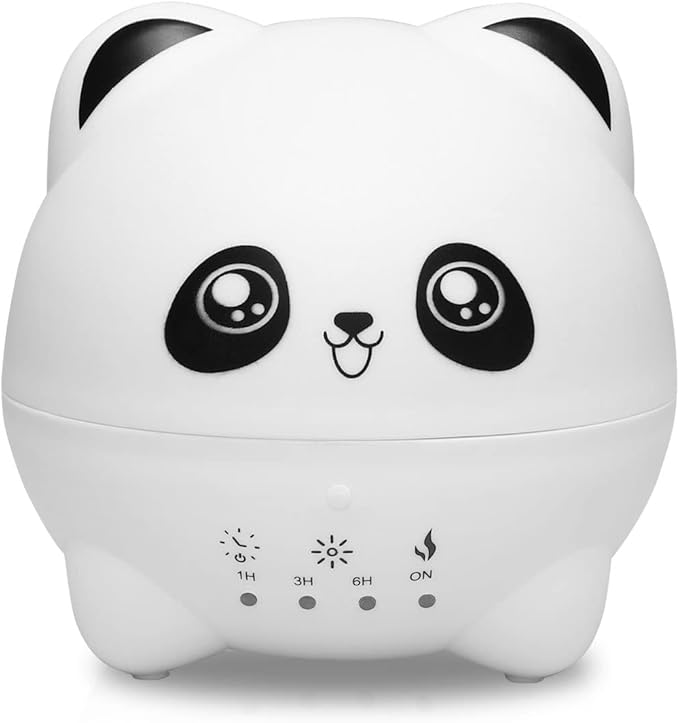 Mini Cool Mist Humidifier - Quiet Aroma Diffuser with 7 Color LED Lights, 2 Mist Levels, Timer & Auto Shut-Off for Bedroom and Office - Image 2