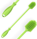 Silicone Bottle Cleaning Brush with Long Handle, 12.5" Water Bottle Cleaner for Baby Bottles, Hydro Flask, Sports Bottle, Vase, Glassware, Perfect for Smaller Diameter Bottle Openings (One Pack) by ddLUCK
