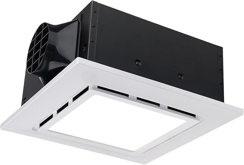 12" Bathroom Exhaust Fan with Light Ultra Quiet Ventilation Fan Combo 1.0 Sone 145CFM 10"x10" Mount (metal) by TOYOUSEA