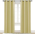NICETOWN Curtain Blackout Drape Panel, Single Panel, 34 x 84 inch, Paler Yellow, 3 Pass Microfiber Noise Reducing Thermal Insulated Window Drapery with Grommet by NICETOWN