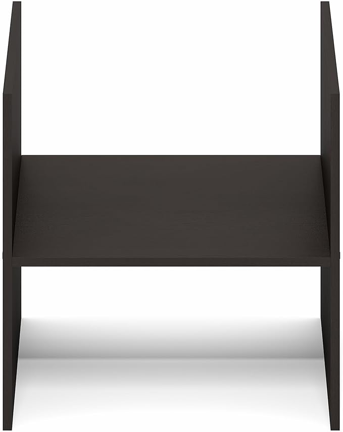 Furinno Cubicle Cube Insert, H-Shelf Cube Organizer, 2-Tier Shelf Accessory, Fits into Furinno Triple Thick Cubes, IKEA Kallax, for Organizers and Storage, Black Dark Oak - Image 11