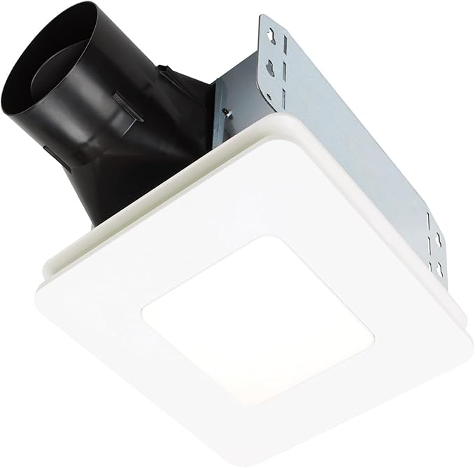Broan-NuTone Bathroom Exhaust Fan with LED light – Easy Retrofit Without Attic Access, Quiet 1.5 Sones, Effective Ventilation at 80 CFM ENERGY STAR Certified Moisture and Odor Control by Broan-NuTone