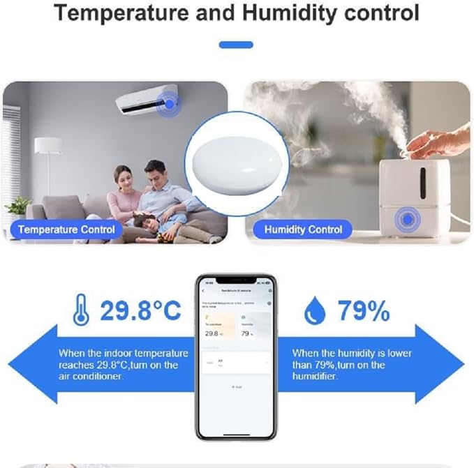 WiFi Temperature Humidity Monitor and Smart IR Remote Control Home House Greenhouse Home Pet Garage, Compatible with Alexa - Image 4