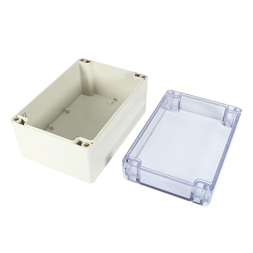 ABS Plastic Junction Box, Dustproof Waterproof IP65 Electrical Box - Universal Project Enclosure Grey, with PC Transparent/Clear Cover 6.3"x4.3"x3.5"(160mm x 110mm x 90mm) - Image 3