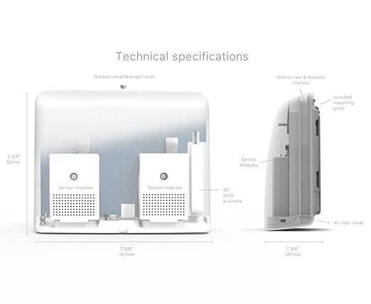 AirVisual Outdoor – Outdoor Air Quality Monitor, Detects PM1, PM2.5, PM10, Optional CO2, Temperature, Humidity, Pressure, Modular Sensor Design, Wi-Fi, LAN, German Made - Image 4