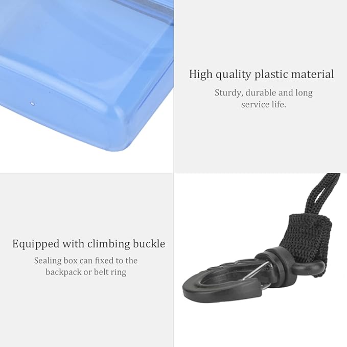 Diving Dry Boxes Diving, Dry Box, Plastic Transparent Underwater Kayak Sealing Box with Rope Hook for Surfing Canoe Kayak - Image 3