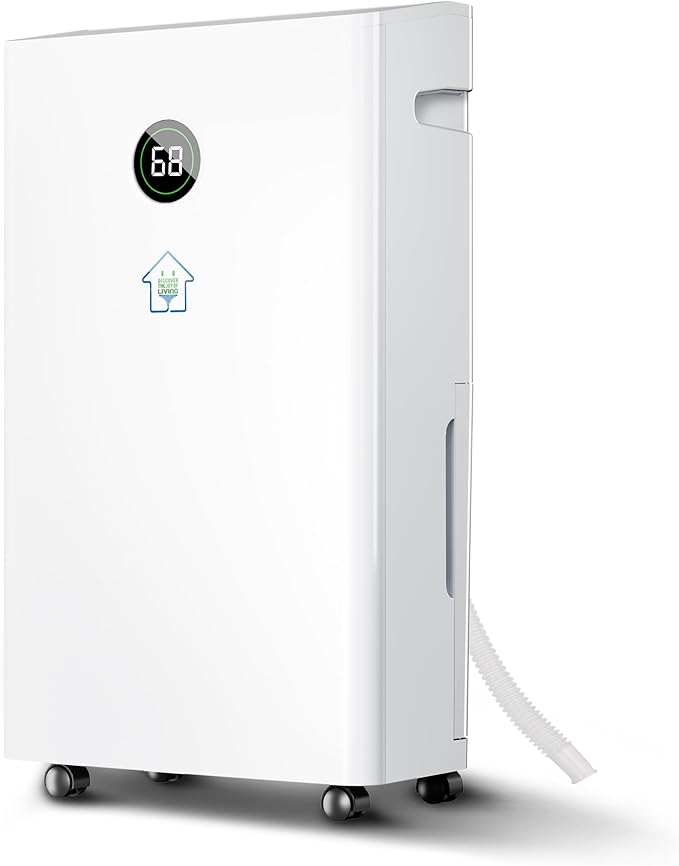 6,500 Sq.Ft Dehumidifier for Basement with Drain Hose, 186 OZ Water Tank, 60 Pint Dehumidifiers for Large Home with Three Operation Modes, Intelligent Humidity Control, 24HR Timer for Bathroom by WATTSMART