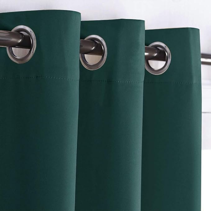 NICETOWN Noise Reducing Room Dividers Curtains Screens Partitions, Full-Length Grommet Top Room Screen Divider Curtain Panel for Space Solution (Hunter Green, Single Pack, 15ft Wide x 8ft Long) - Image 2