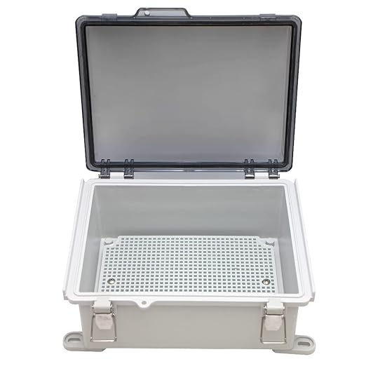 MAKERELE Small Waterproof Electrical Junction Box Clear ABS Plastic Dustproof Boxes Hinged Shell Outdoor Universal Project Enclosure with Clear Cover 8.6×6.7×4.3 inch (220×170×110mm) - Image 7