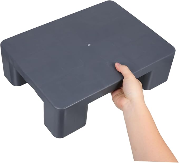 DOITOOL Plastic Pallets for Floor Storage Lightweight Moisture Barrier Pallet Pad Heavy-Duty Support for Supermarkets Warehouses and Basements Grey - Image 4